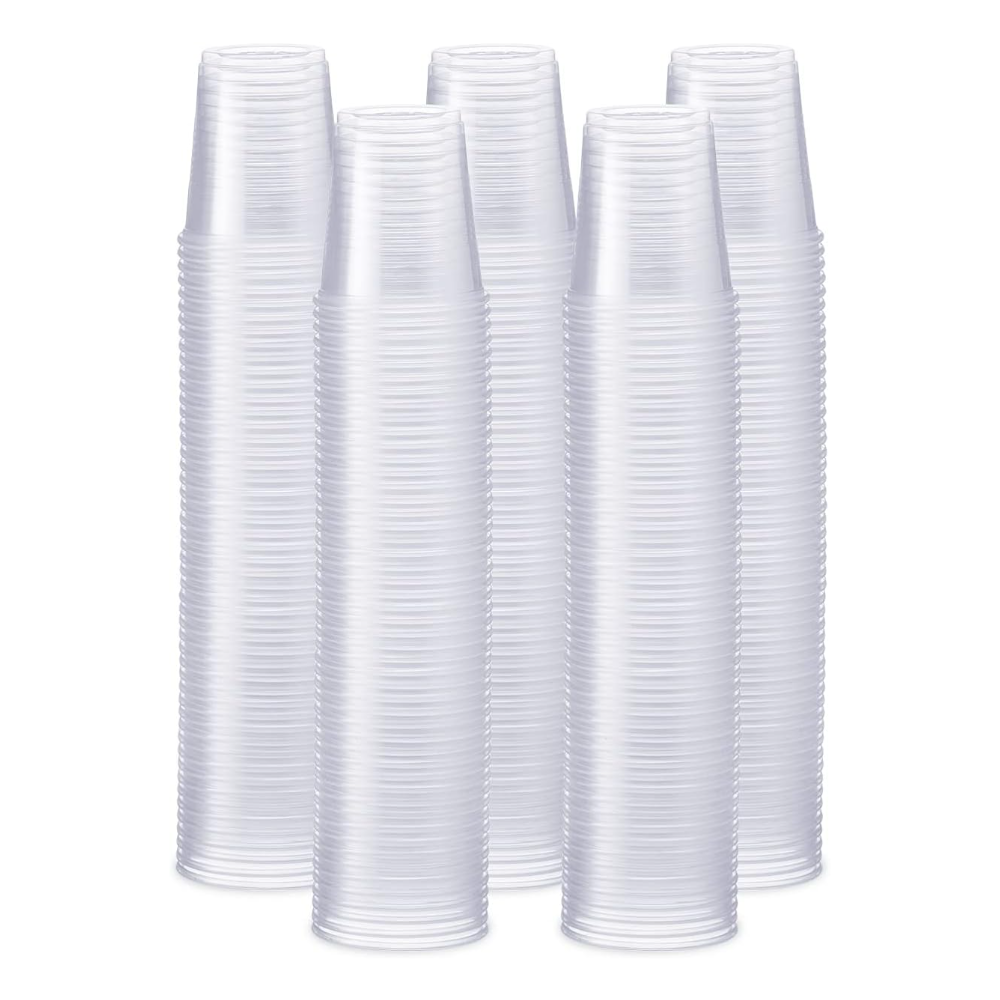 Comfy Package Small Plastic Cups with Lids Portion Cups & Dessert Cups, 4oz  100-Pack