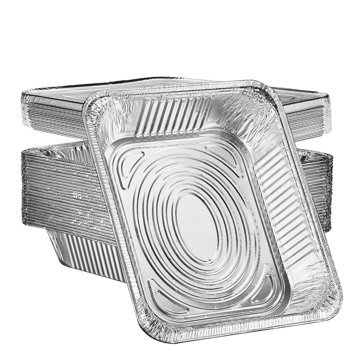Aluminum Foil Pans with Lids (25 Pack) - 9X13 Heavy Duty Half Size Deep Foil  Pan