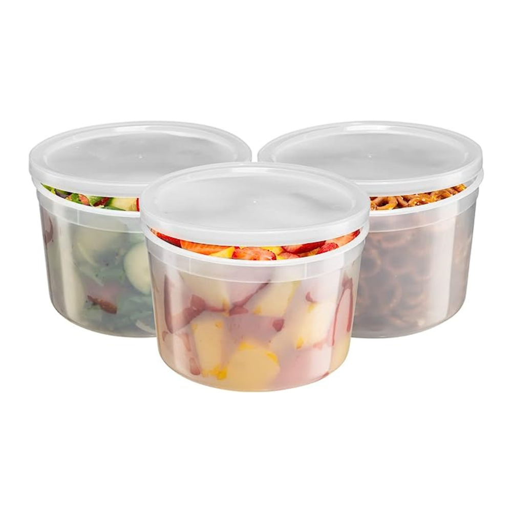 24-Pack Plastic Deli Containers with Airtight Lids, 8oz - Disposable Food  Storage Containers for Meal Prep, Takeout, Restaurant, and More 