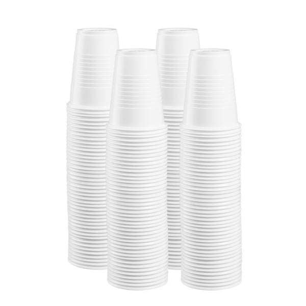 5 oz. White Disposable Plastic Cups - Cold Party Drinking Cups
