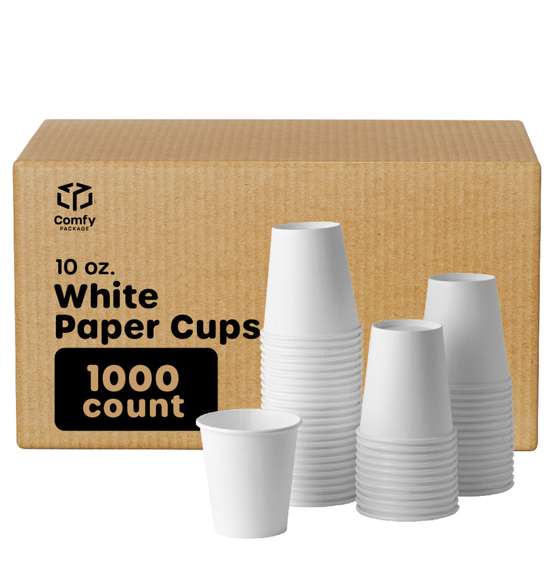 10 oz. (Squat) White Paper Hot Cups