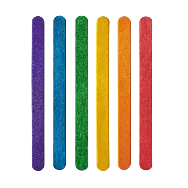 Multicolored Popsicle Sticks in Bulk in Shades of Purple Red Light Blue  Yellow Orange Green for Desktop Background C Stock Image - Image of light,  wood: 195340929