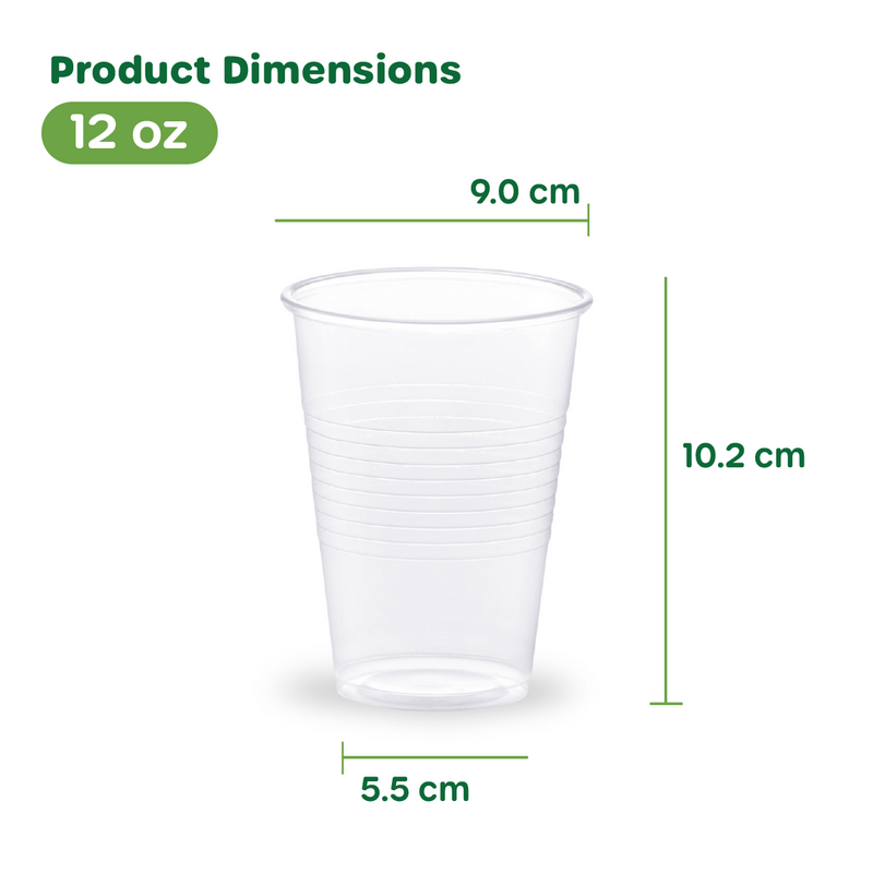 12 oz. Clear Disposable Plastic Drinking Cups