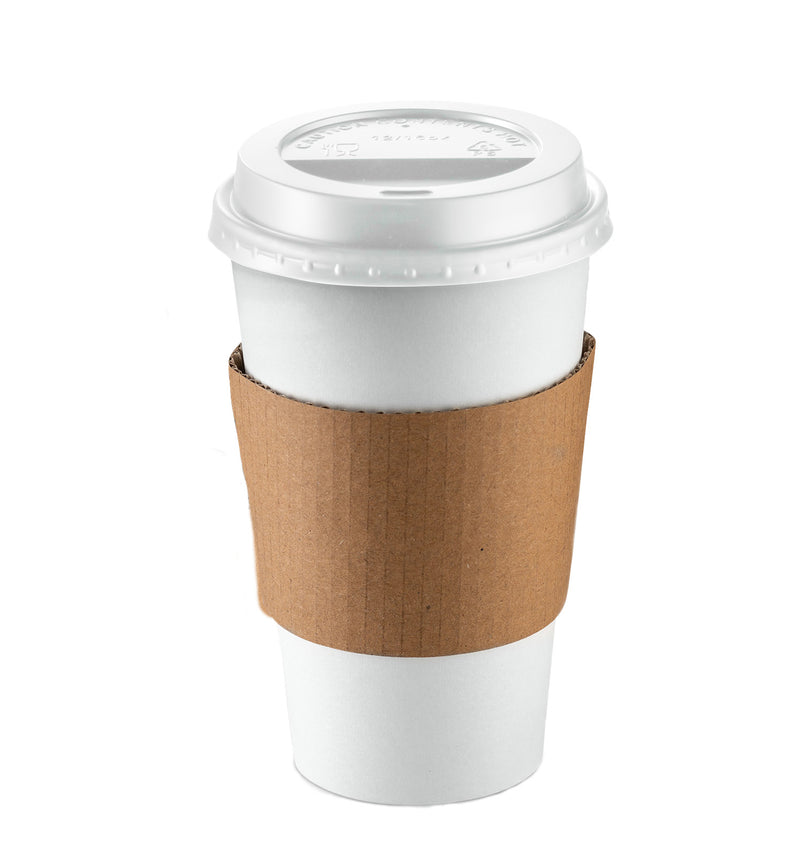 Nicole Home Collection Disposable Hot/Cold Lids-16 oz. | Plain White | Pack of 20 Coffee Cup, 16 oz