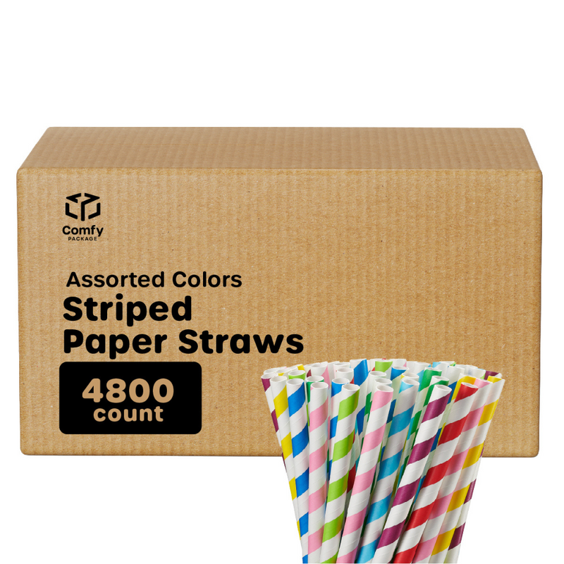 Jumbo Smoothie Straws Assorted Colors [100 Count]