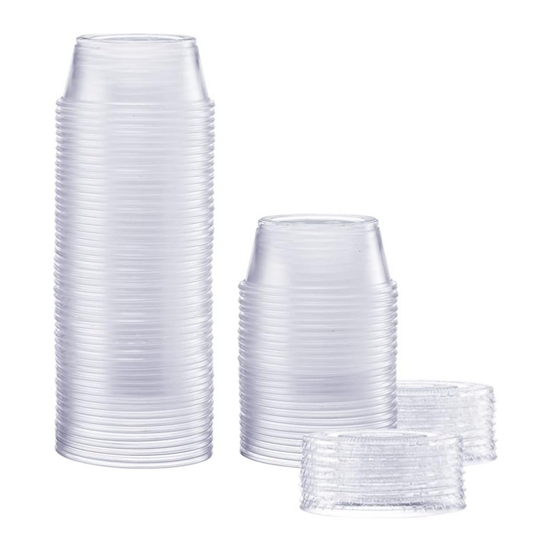 [Case of 2000] 3.25 oz. Plastic Disposable Portion Cups With Lids - Souffle Cups