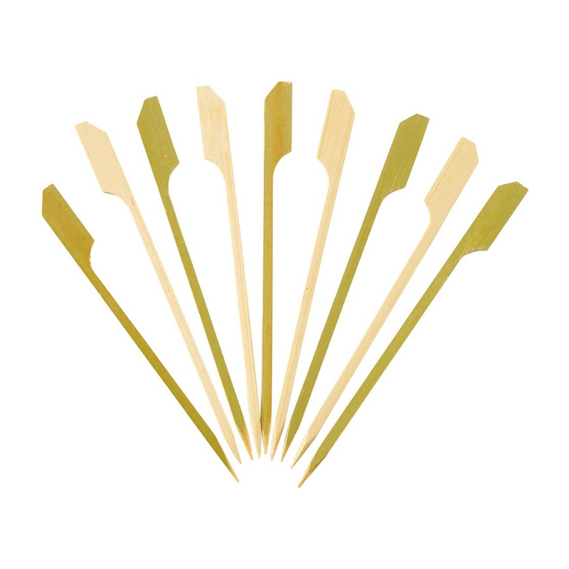 [Case of 5000] 4.7 Inch Bamboo Wooden Paddle Picks Skewers For Cocktails, Appetizers, Fruits, and Sandwiches