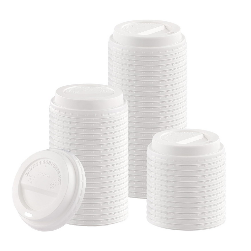 Zero Waste Round Clear PLA Plastic Dome Lid - Fits 9, 12, 16 and 20 oz Drinking Cup - 1000 Count Box
