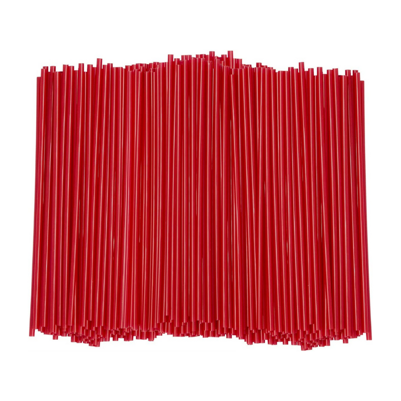[Case of 10,000] Red 5 Inch Plastic Sip Stirrers
