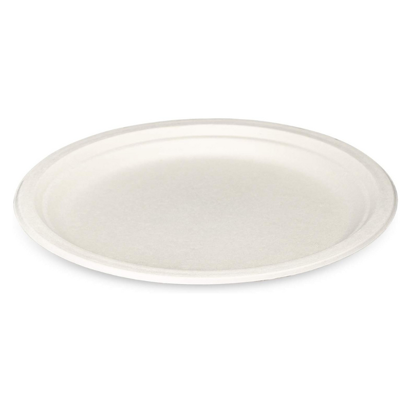 [Case of 500] 100% Compostable 10 Inch Heavy-Duty Plates Eco-Friendly Disposable Sugarcane Paper Plates