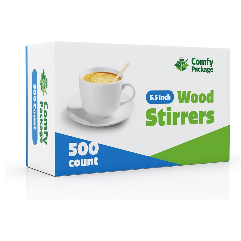 Stir Sticks (Slim Coffee Stirrers) 10 x 1000 Case 5.5, Wooden