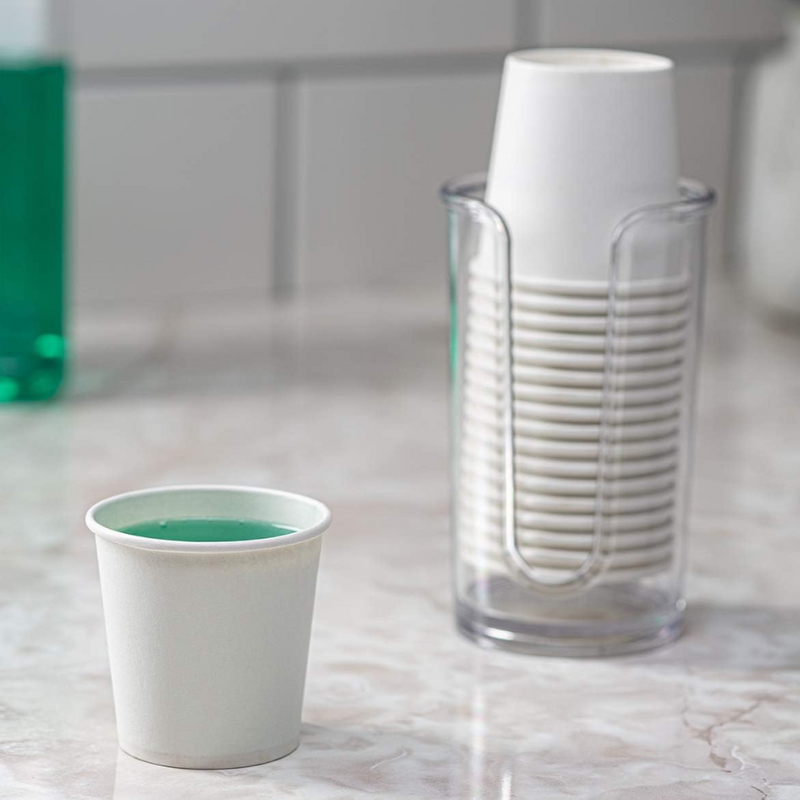 4 oz. White Paper Cups, Small Disposable Bathroom, Espresso, Mouthwash Cups