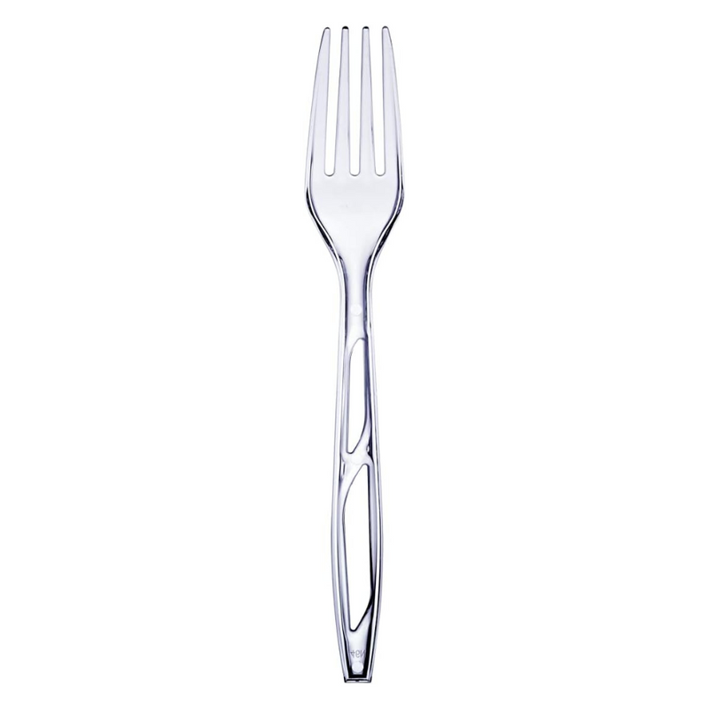 [Case of ] Premium Heavyweight Disposable Clear Plastic Forks
