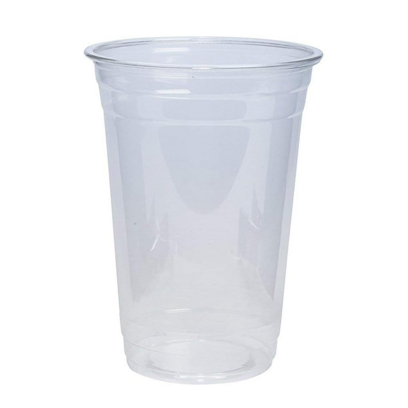 [Case of 1000] 20 oz. Crystal Clear PET Plastic Cups