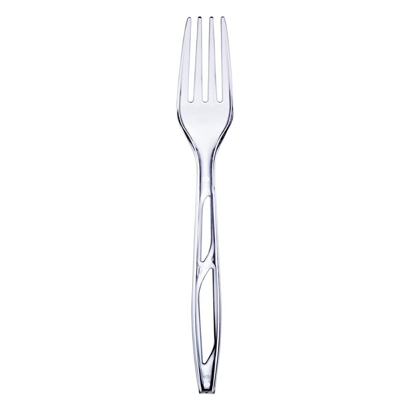 Premium Heavyweight Disposable Clear Plastic Forks