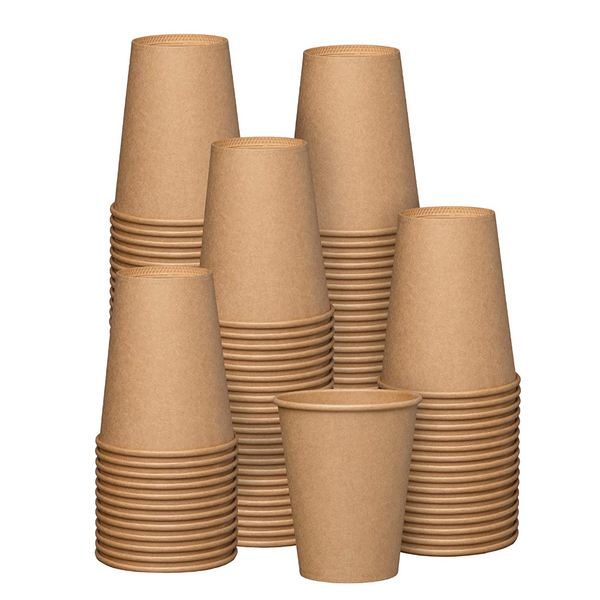 12 oz. Kraft Paper Hot Coffee Cups - Unbleached