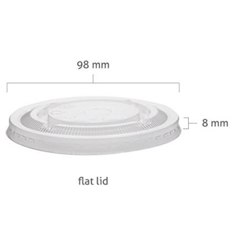 Crystal Clear PET Plastic Flat Lids With Straw Slot for 12, 16, 20 & 24 oz. Milkshake Cups