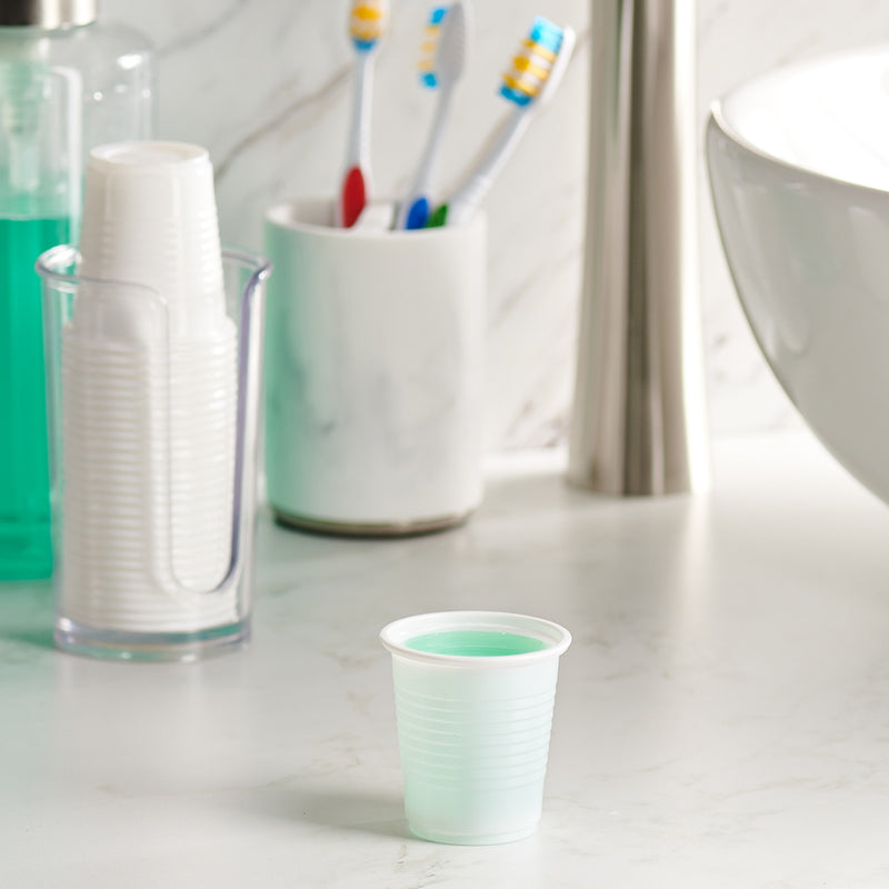 3 oz. White Plastic Cups, Small Disposable Bathroom, Mouthwash Polypropylene Cups