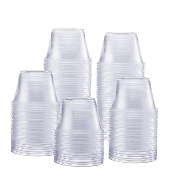 [250 Count - 4 oz.] Plastic Disposable Portion Cups (No Lids) Souffle Cups…