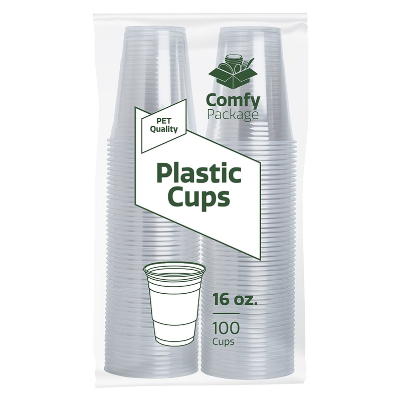 16 oz. Crystal Clear PET Plastic Cups
