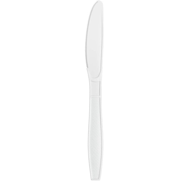 [500 Pack] Extra Heavyweight Disposable White Plastic Knives - Comfy Package