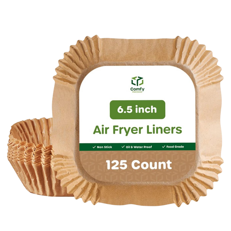 6/7/8/9 Inch Air Fryer Liners Square Air Fryer Paper 100pcs