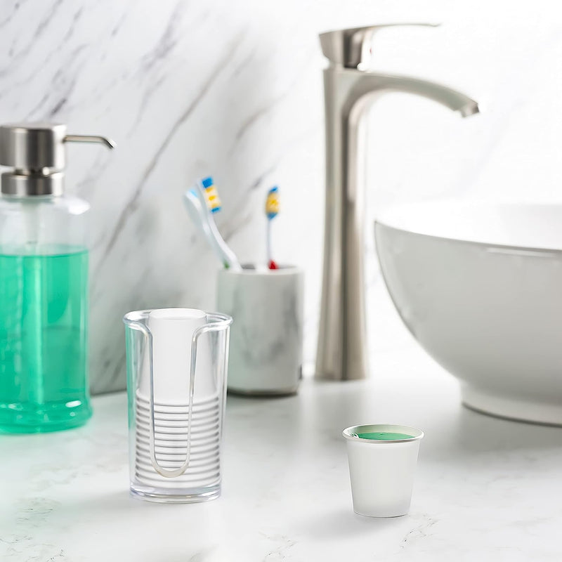 [Case of 3000] 3 oz. White Paper Cups, Small Disposable Bathroom, Espresso, Mouthwash Cups
