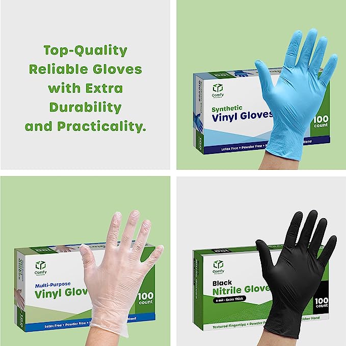 Powder-Free Disposable Nitrile Gloves - X-Large