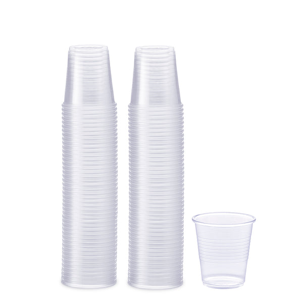 3 oz. Clear Plastic Cups, Small Disposable Bathroom, Espresso, Mouthwash Polypropylene Cups