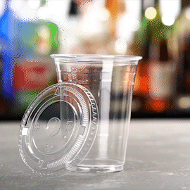 [Case of 500] 24 oz. Plastic Cups With Flat Lids