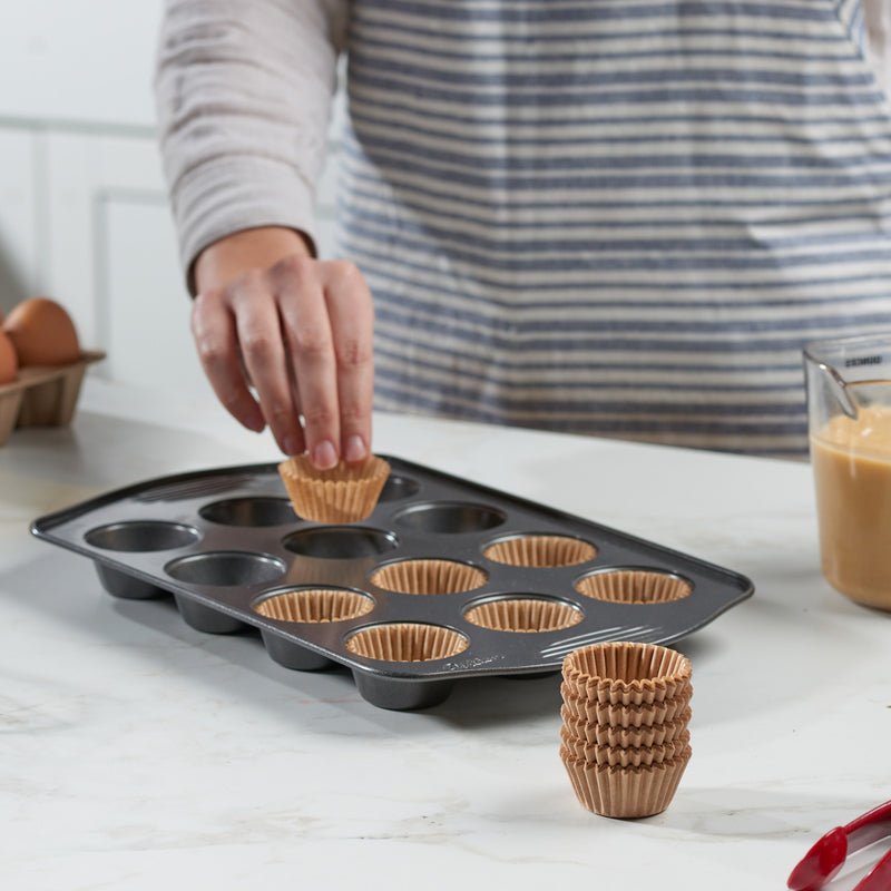 Mini Kraft Cupcake Liners, Food Grade & Grease-Proof, Baking Cups