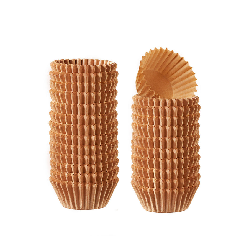 [Case of 25000] Mini Kraft Cupcake Liners, Food Grade & Grease-Proof, Baking Cups