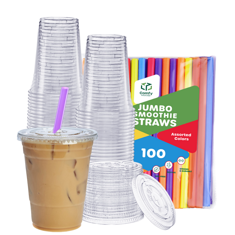 16oz Clear Plastic Smoothie Cups