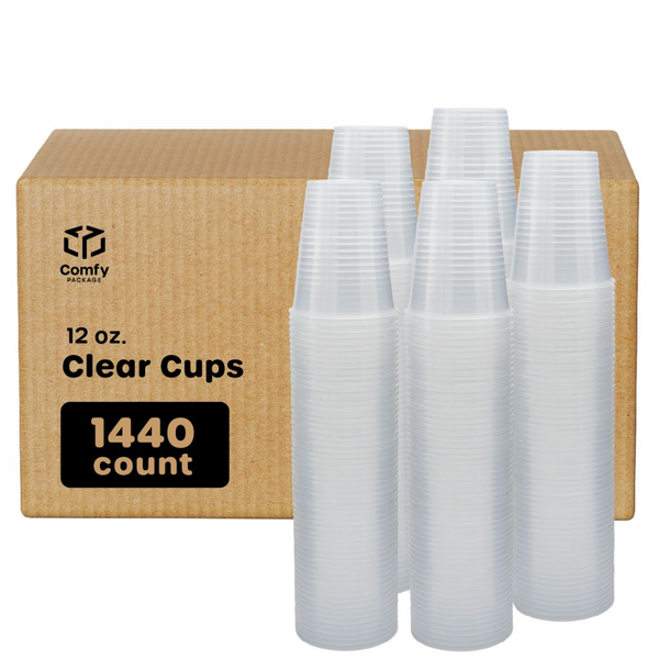 [Case of 1,440]  12 oz. Clear PP Plastic Cups