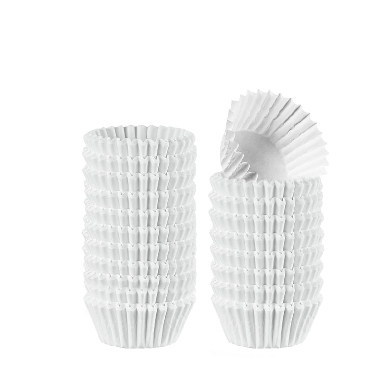 Mini White Cupcake Liners, Food Grade & Grease-Proof, Baking Cups