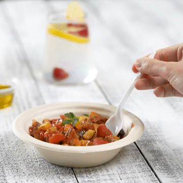 Light-Weight White Disposable Plastic Tea Spoons