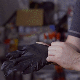 Black Nitrile Disposable Gloves 6 Mil. Extra Strength Latex & Powder Free, Textured Fingertips Gloves - X-Large