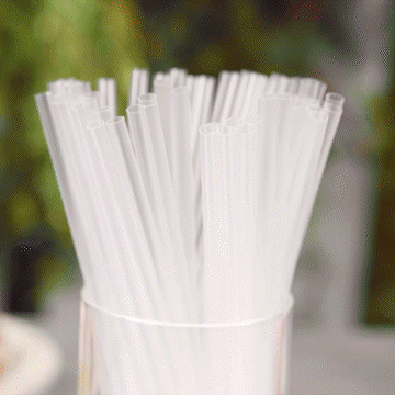 [Case of 10,000] Disposable Plastic Drinking Straws - 7.75" High - Clear