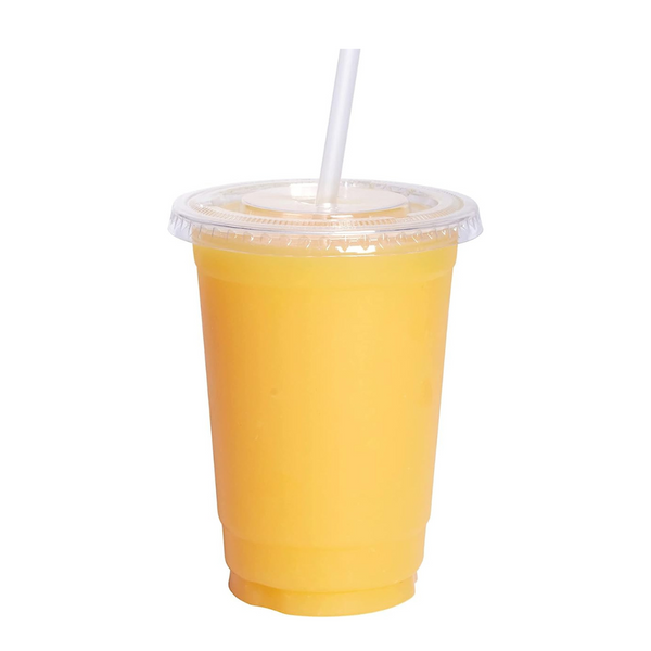[Case of 500] 10 oz. Crystal Clear Plastic Cups With Flat Lids
