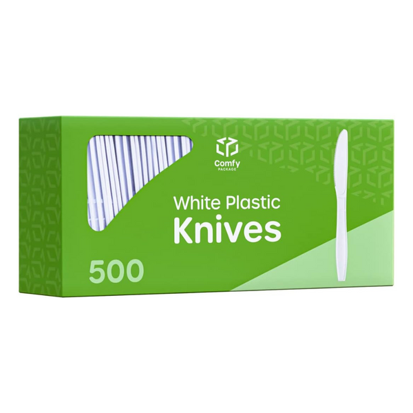Extra Heavyweight Disposable White Plastic Knives