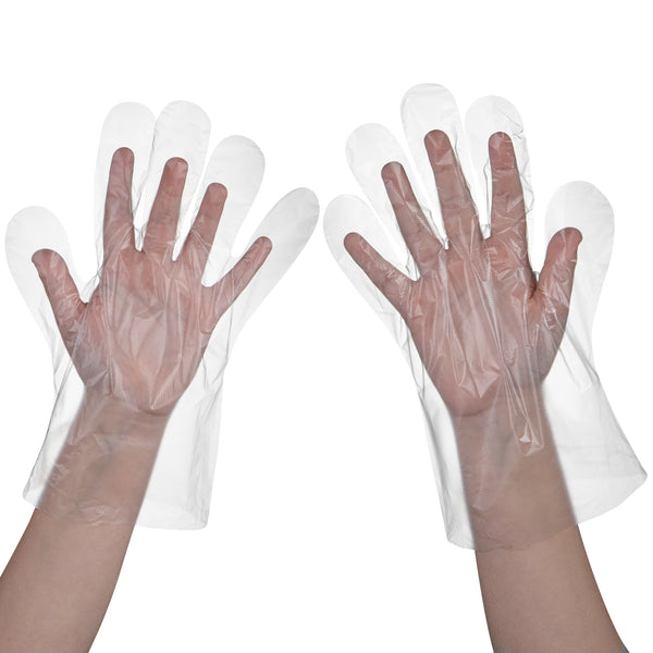 Disposable Sterile Poly Plastic Gloves for Cooking, Food Prep and Food Service | Latex & Powder Free - One Size Fits Most