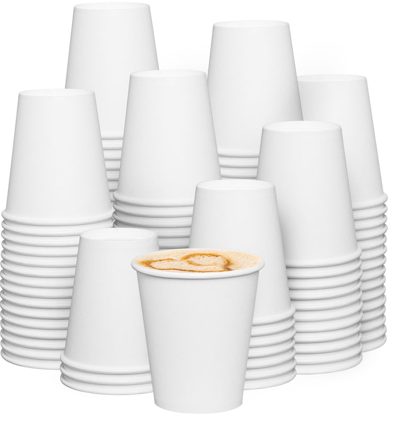 10 oz. (Squat) White Paper Hot Cups