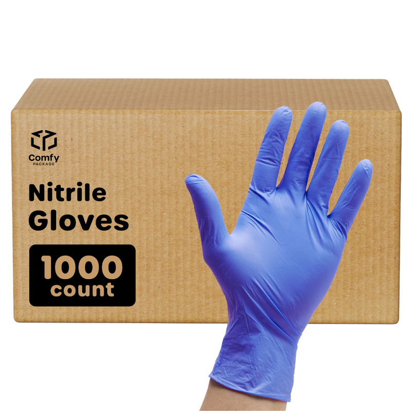 [Case of 1000] Powder-Free Disposable Nitrile Gloves - Medium