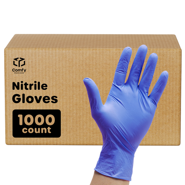 [Case of 1000] Powder-Free Disposable Nitrile Gloves - Large