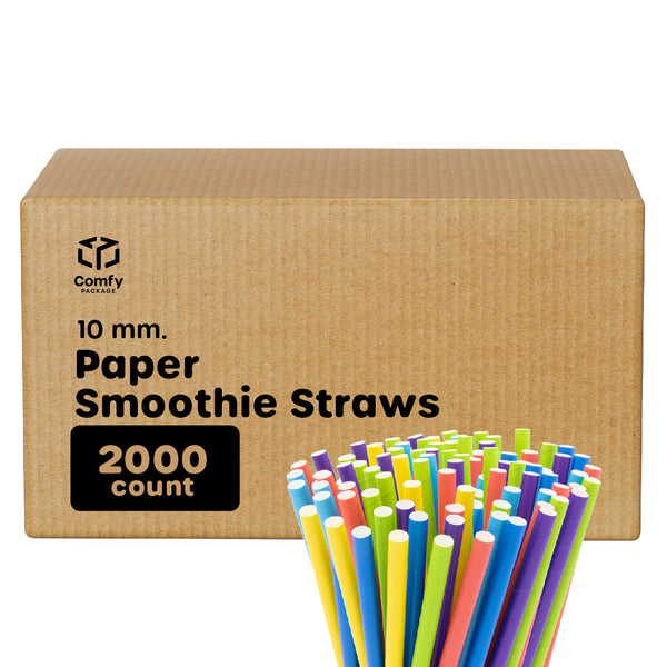 [Case of 2000] 10 mm Paper Smoothie Straws