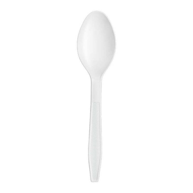 [Case of 3000] Extra Heavyweight Disposable White Plastic Tea Spoons