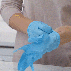 Synthetic Vinyl Blend Disposable Plastic Gloves Powder & Latex Free - Small