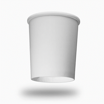 [Case of 250] 8 oz. Paper Food Containers With Vented Lids, To Go Hot Soup Bowls, Disposable Ice Cream Cups, White