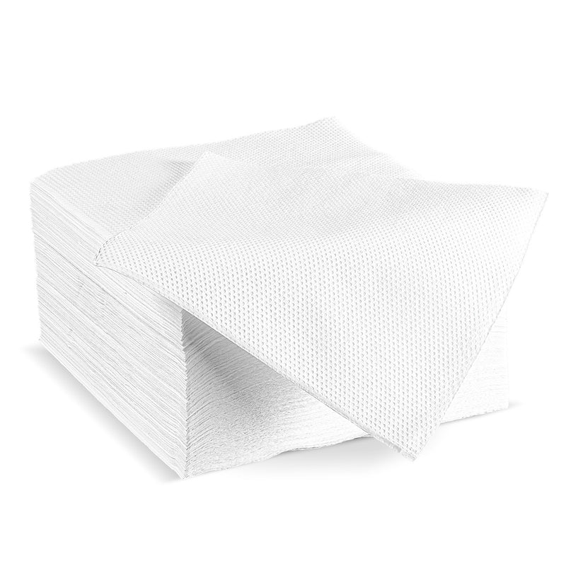 1-ply White Lunch Napkins - 12x12 Disposable Absorbent Paper Napkins for Everyday use, Events, Parties