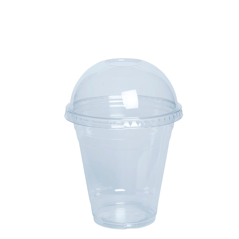 12 oz. Plastic Cups with dome Lids - Comfy Package